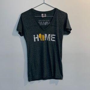 Wisconsin HOME womens T-Shirt size M Green Bay Packer themed